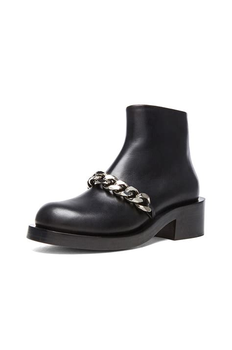 givenchy laura chain|Givenchy Laura Leather Silver Chain Ankle Boots in Black .